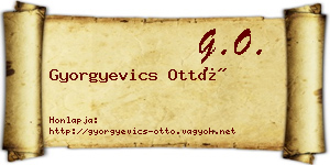Gyorgyevics Ottó névjegykártya