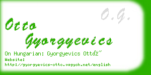 otto gyorgyevics business card